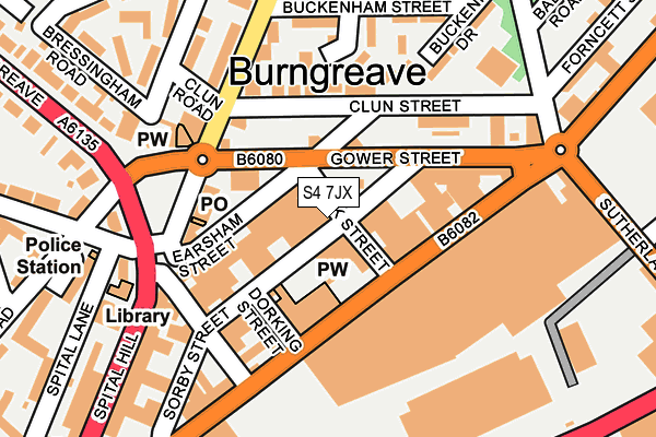 S4 7JX map - OS OpenMap – Local (Ordnance Survey)