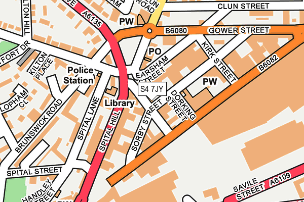 S4 7JY map - OS OpenMap – Local (Ordnance Survey)