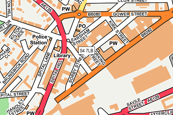 S4 7LB map - OS OpenMap – Local (Ordnance Survey)