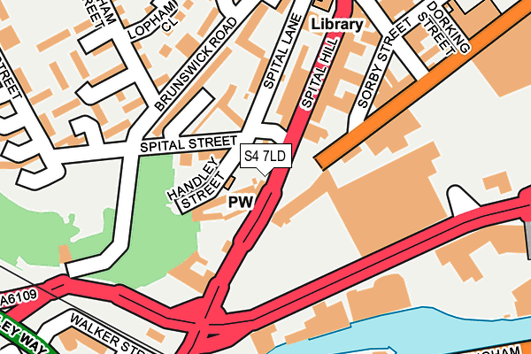 S4 7LD map - OS OpenMap – Local (Ordnance Survey)