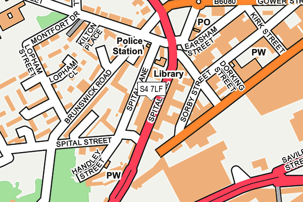 S4 7LF map - OS OpenMap – Local (Ordnance Survey)