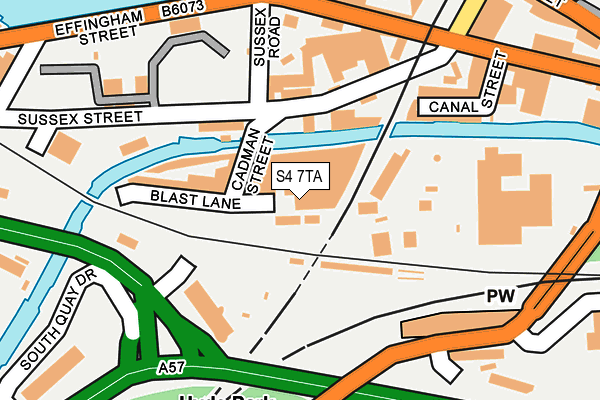 S4 7TA map - OS OpenMap – Local (Ordnance Survey)