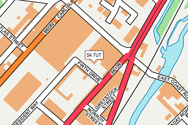 S4 7UT map - OS OpenMap – Local (Ordnance Survey)