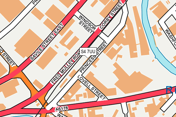 S4 7UU map - OS OpenMap – Local (Ordnance Survey)