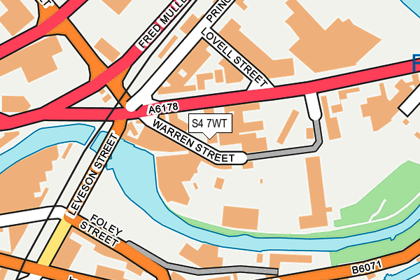 S4 7WT map - OS OpenMap – Local (Ordnance Survey)
