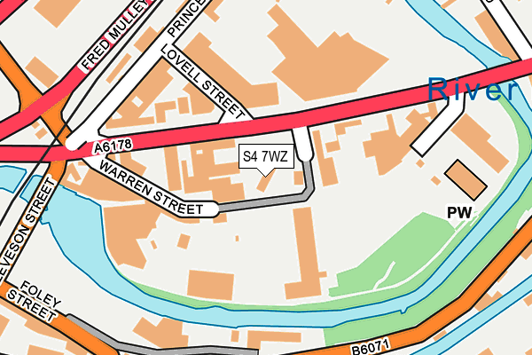 S4 7WZ map - OS OpenMap – Local (Ordnance Survey)