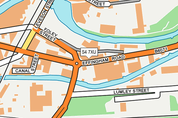 S4 7XU map - OS OpenMap – Local (Ordnance Survey)