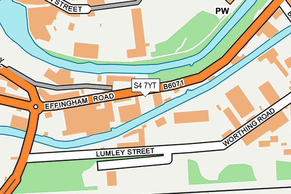 S4 7YT map - OS OpenMap – Local (Ordnance Survey)