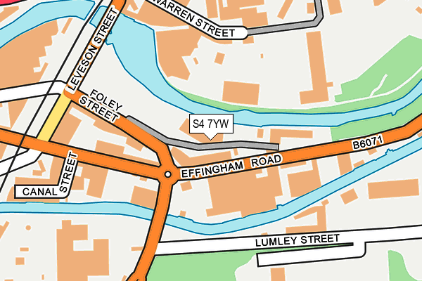 S4 7YW map - OS OpenMap – Local (Ordnance Survey)