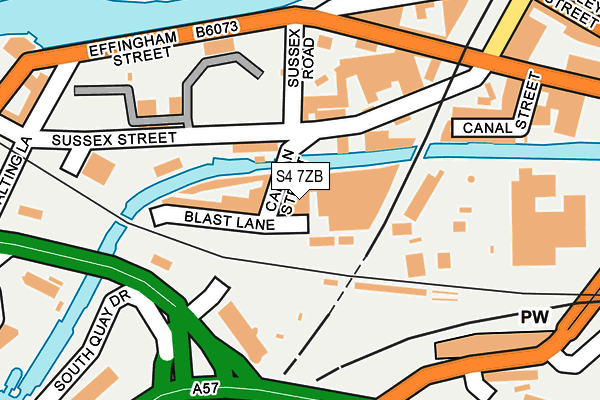 S4 7ZB map - OS OpenMap – Local (Ordnance Survey)