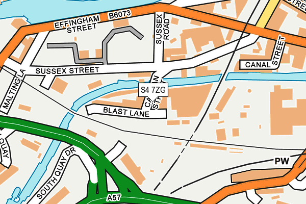 S4 7ZG map - OS OpenMap – Local (Ordnance Survey)