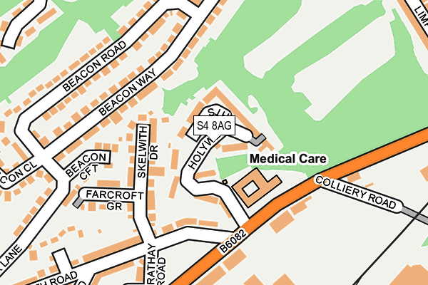 S4 8AG map - OS OpenMap – Local (Ordnance Survey)