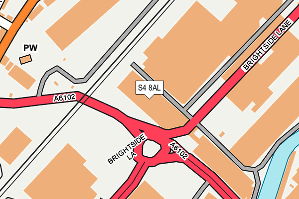 S4 8AL map - OS OpenMap – Local (Ordnance Survey)