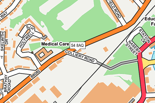 S4 8AQ map - OS OpenMap – Local (Ordnance Survey)