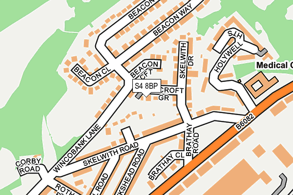 S4 8BP map - OS OpenMap – Local (Ordnance Survey)