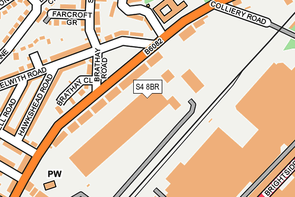 S4 8BR map - OS OpenMap – Local (Ordnance Survey)