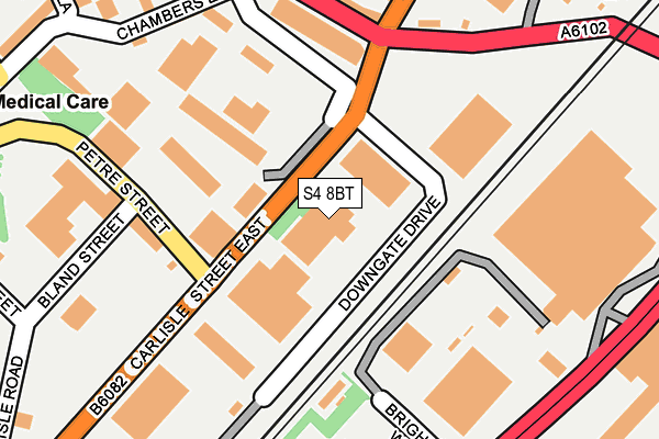 S4 8BT map - OS OpenMap – Local (Ordnance Survey)