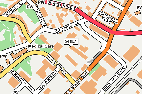 S4 8DA map - OS OpenMap – Local (Ordnance Survey)