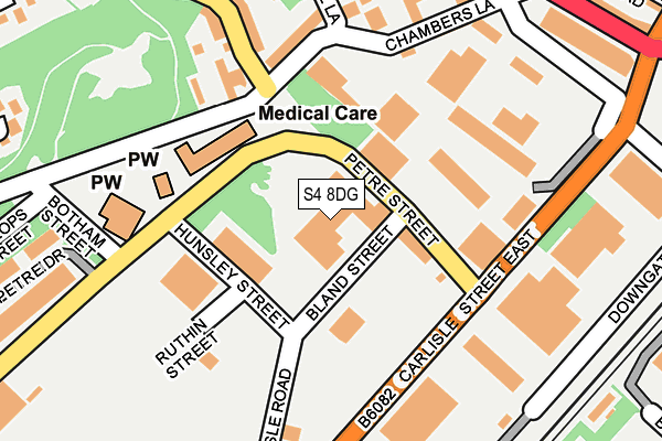 S4 8DG map - OS OpenMap – Local (Ordnance Survey)