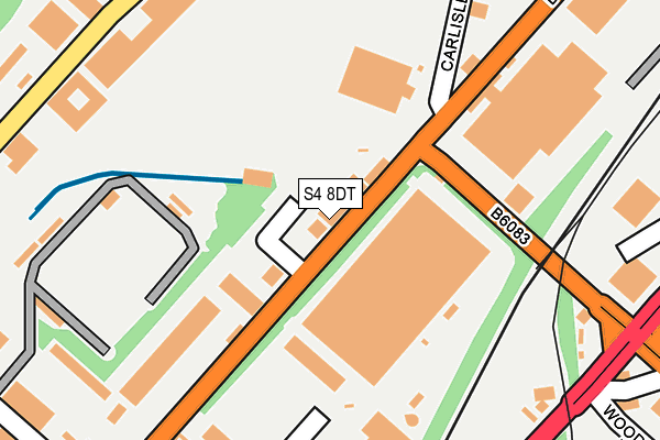 S4 8DT map - OS OpenMap – Local (Ordnance Survey)