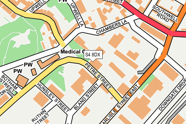 S4 8DX map - OS OpenMap – Local (Ordnance Survey)