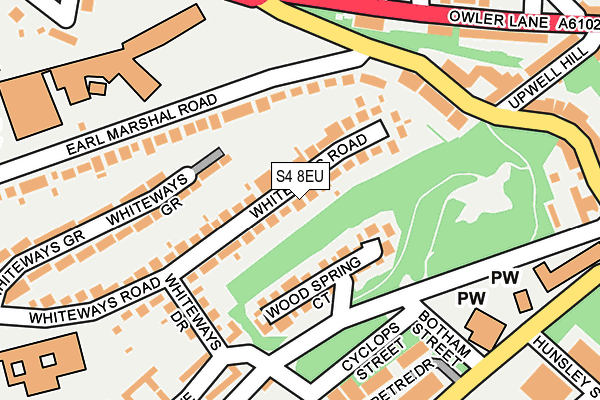 S4 8EU map - OS OpenMap – Local (Ordnance Survey)