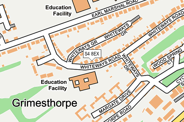 S4 8EX map - OS OpenMap – Local (Ordnance Survey)