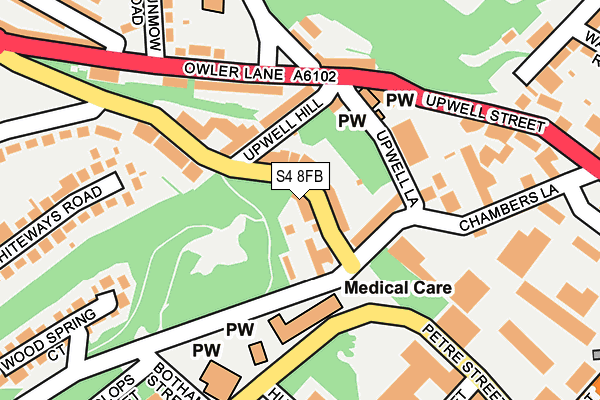 S4 8FB map - OS OpenMap – Local (Ordnance Survey)
