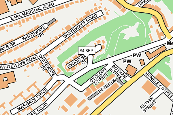 S4 8FP map - OS OpenMap – Local (Ordnance Survey)