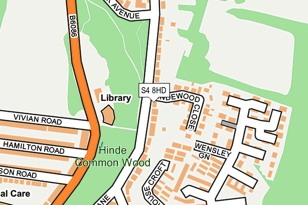 S4 8HD map - OS OpenMap – Local (Ordnance Survey)