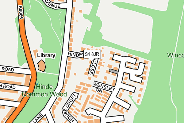 S4 8JR map - OS OpenMap – Local (Ordnance Survey)