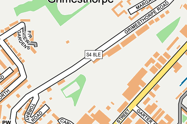 S4 8LE map - OS OpenMap – Local (Ordnance Survey)