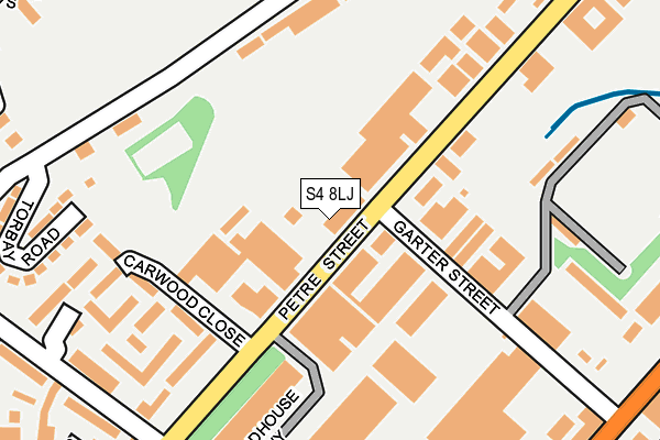 S4 8LJ map - OS OpenMap – Local (Ordnance Survey)