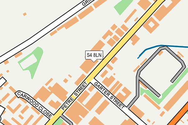 S4 8LN map - OS OpenMap – Local (Ordnance Survey)