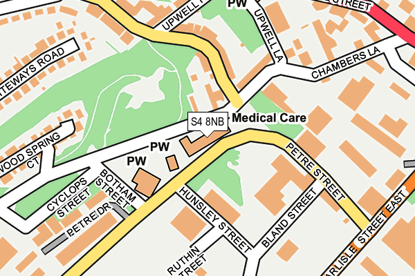 S4 8NB map - OS OpenMap – Local (Ordnance Survey)