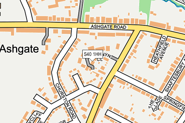 S40 1HH map - OS OpenMap – Local (Ordnance Survey)