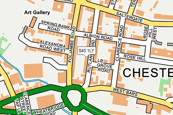 S40 1LY map - OS OpenMap – Local (Ordnance Survey)