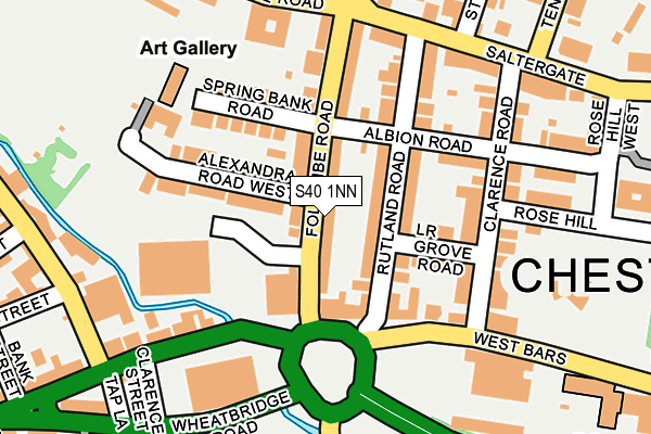S40 1NN map - OS OpenMap – Local (Ordnance Survey)