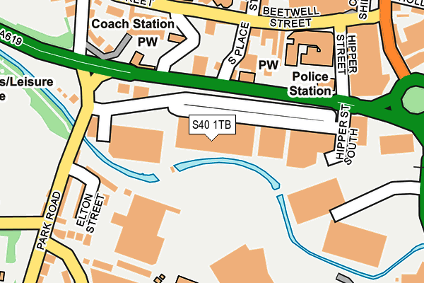 S40 1TB map - OS OpenMap – Local (Ordnance Survey)