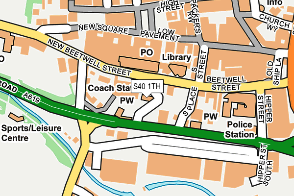 S40 1TH map - OS OpenMap – Local (Ordnance Survey)