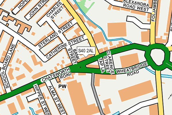 S40 2AL map - OS OpenMap – Local (Ordnance Survey)