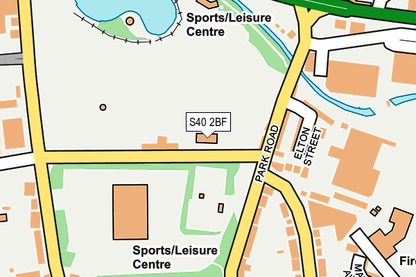 S40 2BF map - OS OpenMap – Local (Ordnance Survey)