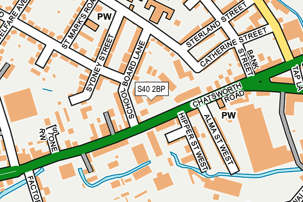 S40 2BP map - OS OpenMap – Local (Ordnance Survey)