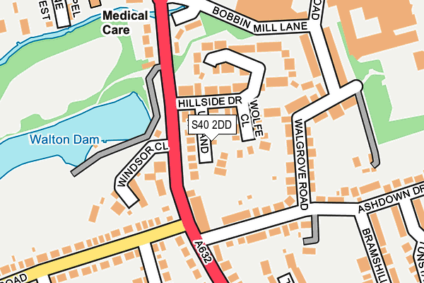 S40 2DD map - OS OpenMap – Local (Ordnance Survey)