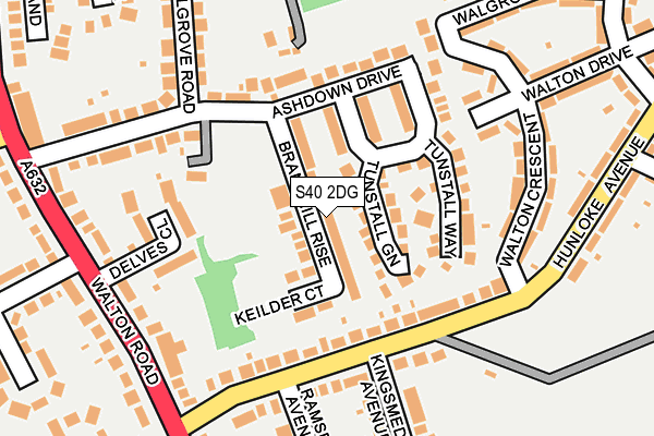 S40 2DG map - OS OpenMap – Local (Ordnance Survey)