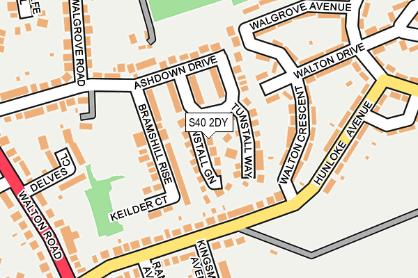 S40 2DY map - OS OpenMap – Local (Ordnance Survey)