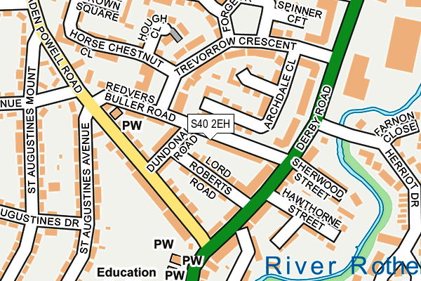 S40 2EH map - OS OpenMap – Local (Ordnance Survey)