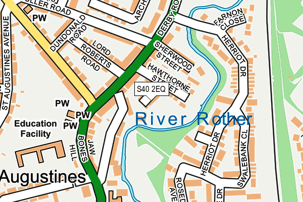 S40 2EQ map - OS OpenMap – Local (Ordnance Survey)