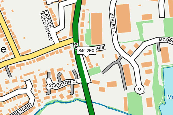 S40 2EX map - OS OpenMap – Local (Ordnance Survey)