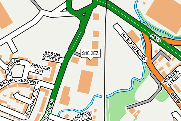 S40 2EZ map - OS OpenMap – Local (Ordnance Survey)